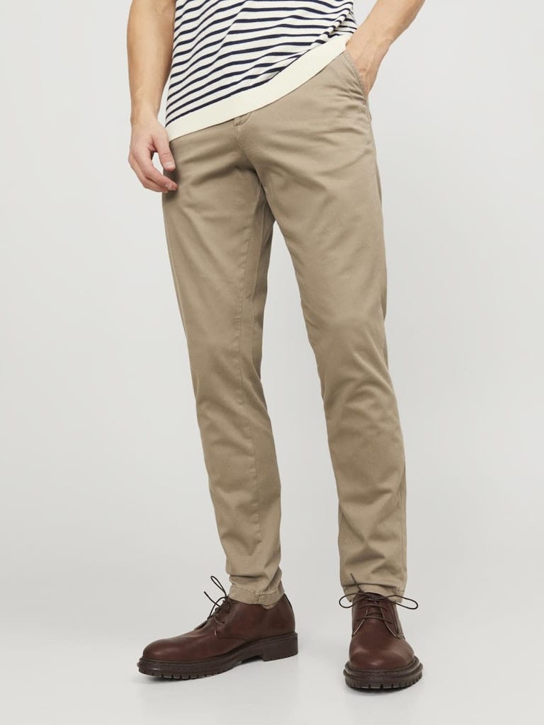 Pantalón Chino ajustado beige - JPSTMARCO JJBOWIE SA NOOS